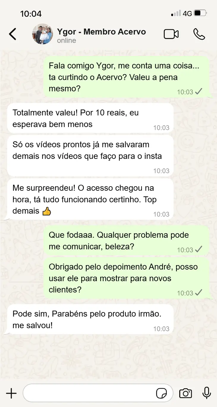 Depoimento sobre o Acervo Milionário